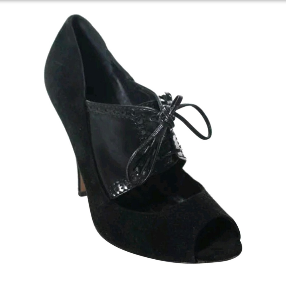 Peep toe MOSCHINO CHEAP & CHIC BLACK PLATFORM 7 37